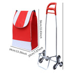 Maxbell Trolley Bag with Removable Bag Travel Home Camping Shopping Cart with Wheels Black Silver Wheel