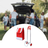 Maxbell Trolley Bag with Removable Bag Travel Home Camping Shopping Cart with Wheels White Single Wheel