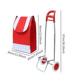 Maxbell Trolley Bag with Removable Bag Travel Home Camping Shopping Cart with Wheels White Single Wheel