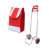 Maxbell Trolley Bag with Removable Bag Travel Home Camping Shopping Cart with Wheels Red Black Wheels