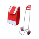 Maxbell Trolley Bag with Removable Bag Travel Home Camping Shopping Cart with Wheels Red Black Wheels