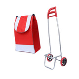Maxbell Trolley Bag with Removable Bag Travel Home Camping Shopping Cart with Wheels Red Black Wheels