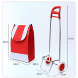 Maxbell Trolley Bag with Removable Bag Travel Home Camping Shopping Cart with Wheels Red Black Wheels