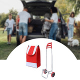 Maxbell Trolley Bag with Removable Bag Travel Home Camping Shopping Cart with Wheels Red Black Wheels