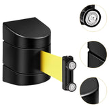 Maxbell Magnetic Retractable Belt Barrier Wall Mounted for Warehouse Airport Grocery 2m