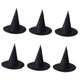 Maxbell 6x Halloween Witch Hat Cap Pointed Top Hat for Festivals Carnivals Role Play S