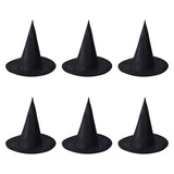 Maxbell 6x Halloween Witch Hat Cap Pointed Top Hat for Festivals Carnivals Role Play S