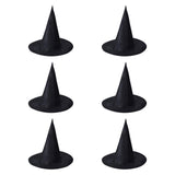 Maxbell 6x Halloween Witch Hat Cap Pointed Top Hat for Festivals Carnivals Role Play S