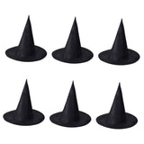 Maxbell 6x Halloween Witch Hat Cap Pointed Top Hat for Festivals Carnivals Role Play S