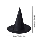 Maxbell 6x Halloween Witch Hat Cap Pointed Top Hat for Festivals Carnivals Role Play S