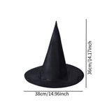 Maxbell 6x Halloween Witch Hat Cap Pointed Top Hat for Festivals Carnivals Role Play L