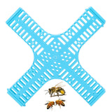 Maxbell 10x Queen Bee Cages Cross Shape Solid Queen Bee Boxes for Professional Farm