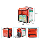 Maxbell Food Delivery Backpack 50L Insulated Food Delivery Bag for Car Travel Picnic Red