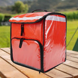 Maxbell Food Delivery Backpack 50L Insulated Food Delivery Bag for Car Travel Picnic Red
