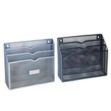 Maxbell Metal File Storage Basket Convenient Desktop Organizer for Office Home Bills Black