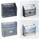 Maxbell Metal File Storage Basket Convenient Desktop Organizer for Office Home Bills Black