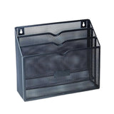 Maxbell Metal File Storage Basket Convenient Desktop Organizer for Office Home Bills Black