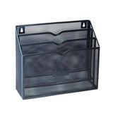 Maxbell Metal File Storage Basket Convenient Desktop Organizer for Office Home Bills Black