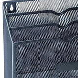Maxbell Metal File Storage Basket Convenient Desktop Organizer for Office Home Bills Black