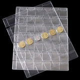 Maxbell 10 Sheets 42 Pocket Coin Pages Coin Album Pages 3 Hole Coin Collection Pages