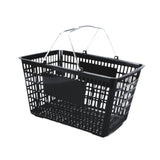 Maxbell Shopping Basket Sturdy Market Grocery Supplies Black Portable Grocery Basket