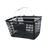 Maxbell Shopping Basket Sturdy Market Grocery Supplies Black Portable Grocery Basket