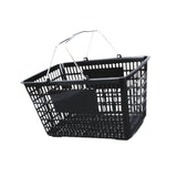 Maxbell Shopping Basket Sturdy Market Grocery Supplies Black Portable Grocery Basket