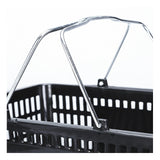 Maxbell Shopping Basket Sturdy Market Grocery Supplies Black Portable Grocery Basket