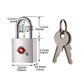 Maxbell Small Padlock with 2 Keys Travel Suitcase Lock for Toolbox Baggage Suitcases