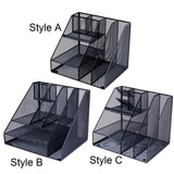 Maxbell Desktop File Organizer Hollow Document Magazine Rack for Home Office Desktop Style A