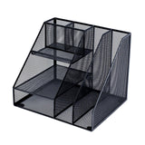 Maxbell Desktop File Organizer Hollow Document Magazine Rack for Home Office Desktop Style A