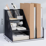 Maxbell Desktop File Organizer Hollow Document Magazine Rack for Home Office Desktop Style A