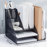 Maxbell Desktop File Organizer Hollow Document Magazine Rack for Home Office Desktop Style B