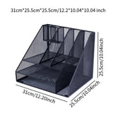 Maxbell Desktop File Organizer Hollow Document Magazine Rack for Home Office Desktop Style B
