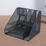 Maxbell Desktop File Organizer Hollow Document Magazine Rack for Home Office Desktop Style B