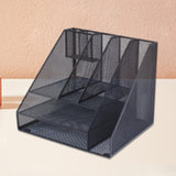 Maxbell Desktop File Organizer Hollow Document Magazine Rack for Home Office Desktop Style B