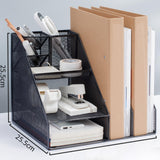 Maxbell Desktop File Organizer Hollow Document Magazine Rack for Home Office Desktop Style C