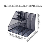 Maxbell Desktop File Organizer Hollow Document Magazine Rack for Home Office Desktop Style C