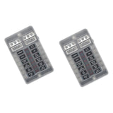 Maxbell 2x Generic 12 Way Blade Fuse Block with Cover Marine Vehicle Fuse Box Holder