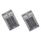 Maxbell 2x Generic 12 Way Blade Fuse Block with Cover Marine Vehicle Fuse Box Holder