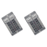 Maxbell 2x Generic 12 Way Blade Fuse Block with Cover Marine Vehicle Fuse Box Holder