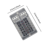 Maxbell 2x Generic 12 Way Blade Fuse Block with Cover Marine Vehicle Fuse Box Holder