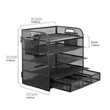 Maxbell File Organizer Portable Multiuse Letter Rack for Household Desktop Workspace