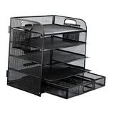 Maxbell File Organizer Portable Multiuse Letter Rack for Household Desktop Workspace