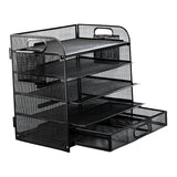 Maxbell File Organizer Portable Multiuse Letter Rack for Household Desktop Workspace