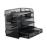 Maxbell File Organizer Portable Multiuse Letter Rack for Household Desktop Workspace