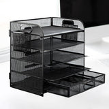 Maxbell File Organizer Portable Multiuse Letter Rack for Household Desktop Workspace