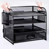 Maxbell File Organizer Portable Multiuse Letter Rack for Household Desktop Workspace