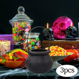 Maxbell Halloween Candy Cauldron Pot Portable Candy Bucket for Cafe Dining Room Desk No Flame