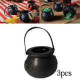 Maxbell Halloween Candy Cauldron Pot Portable Candy Bucket for Cafe Dining Room Desk No Flame